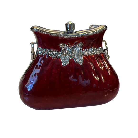 Perry Borrelli Handbags - Perry Borrelli Mini Trinket Purse Butterfly & European Crystals